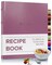 Gallery Leather Recipe book to write your own recipes - 3 Ring Recipe Binder With Protective Plastic Sleeves, Blank Cards, 25 Pocket Pages and Ivory Cards, Refillable - 9.25 x 8 "